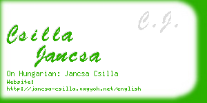 csilla jancsa business card